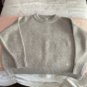 Tory Burch - like new, grey melange wool sweater